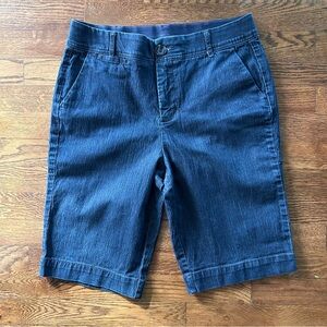 Women’s Christopher & Banks Deep Blue Denim Bermudas Size 6